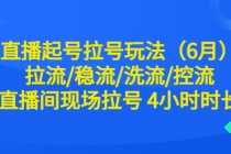 （6362期）直播起号拉号玩法（2月）拉流/稳流/洗流/控流 直播间现场拉号 4小时时长