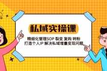 (5805期)私域实战课程:精细化管理SOP 裂变 复购 转粉 打造个人IP 私域增量变现问题