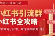 （5595期）【白龙笔记】价值980元的《小红书运营和引流课》，日引100高质量粉