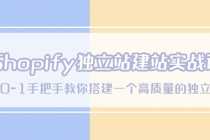 （5478期）Shopify独立站/建站实战课，从0-1手把手教你搭建一个高质量的独立站