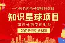 （5453期）知识星球变现项目二合一：如何长期赚钱+暴力引流躺赚，一个被忽视的领域