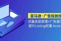 （5048期）亚马逊·广告投放技巧流量底层+广告漏斗逻辑+提升Listing权重 Acos<10%