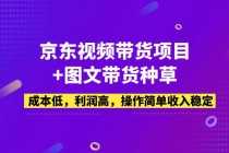 （5035期）京东视频带货项目+图文带货种草，成本低，利润高，操作简单收入稳定